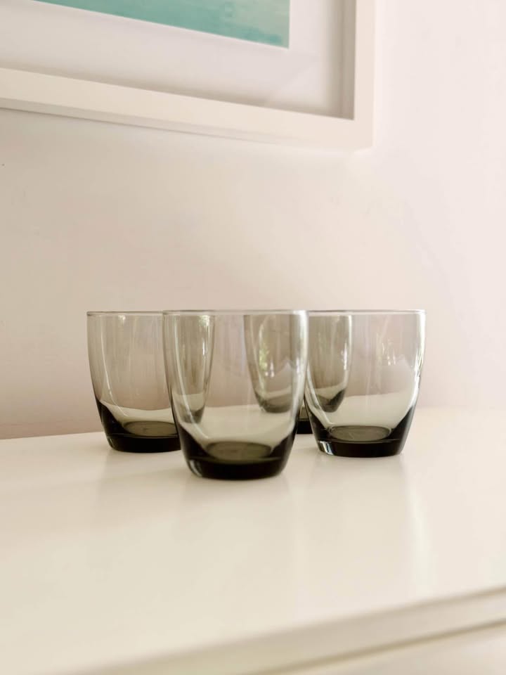 Vintage Libbey Smokey Grey Tumbler Glasses (Set of 4) - photo 3