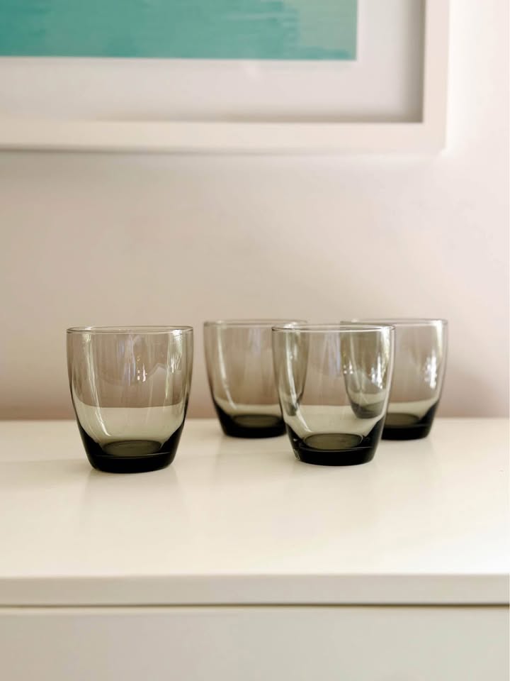 Vintage Libbey Smokey Grey Tumbler Glasses (Set of 4) - photo 5