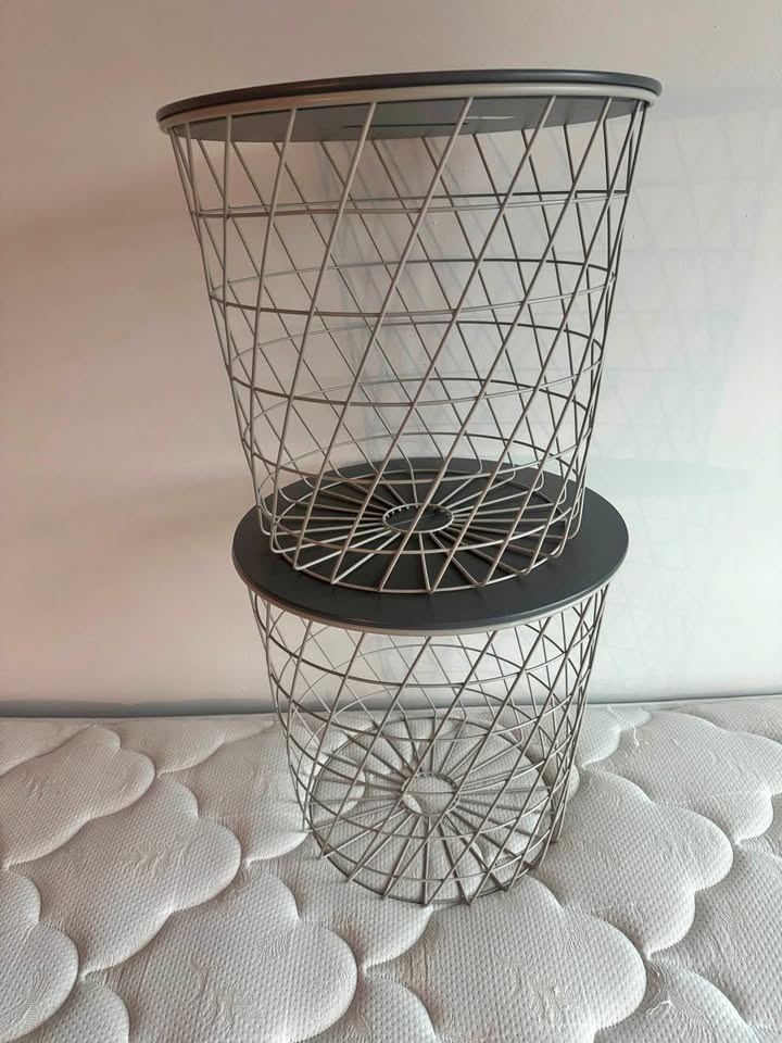 Two ikea storage table