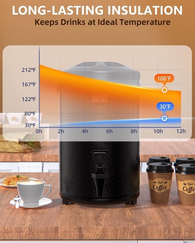 Insulated Beverage Dispenser 8L/2.2 Gallon – Thermal - photo 4