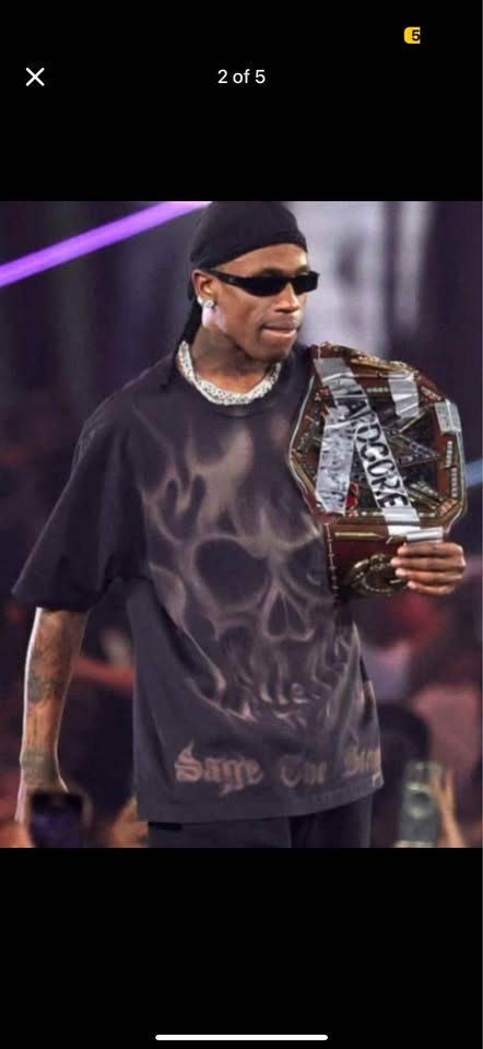 Travis Scott X WWE WrestleMania 41 T-Shirt - photo 2