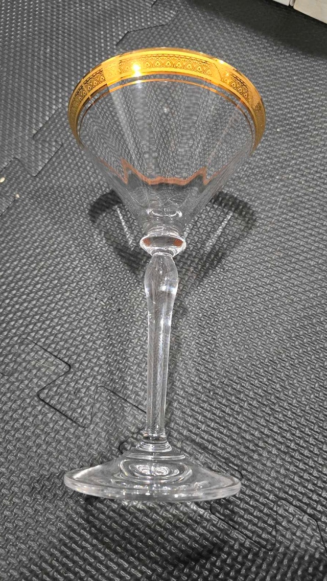 6 Vintage Mikasa Palatial Gold Martini glasses - photo 2