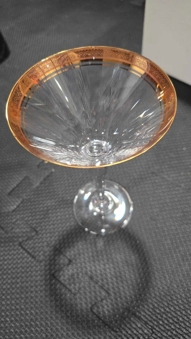 6 Vintage Mikasa Palatial Gold Martini glasses - photo 3