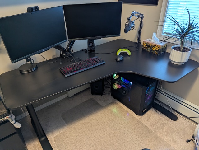Ikea BEKANT corner desk (black\brown)