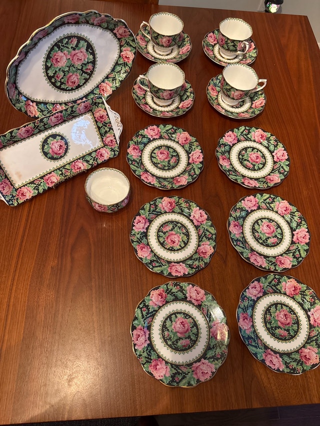 Royal Albert Crown China Needlepoint