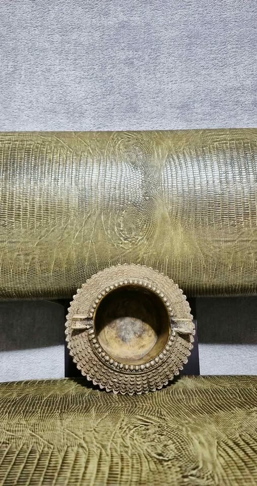 Tribal India Dhokra Ethnic Ankle Bracelet Repurposed Into An Ash - photo 3