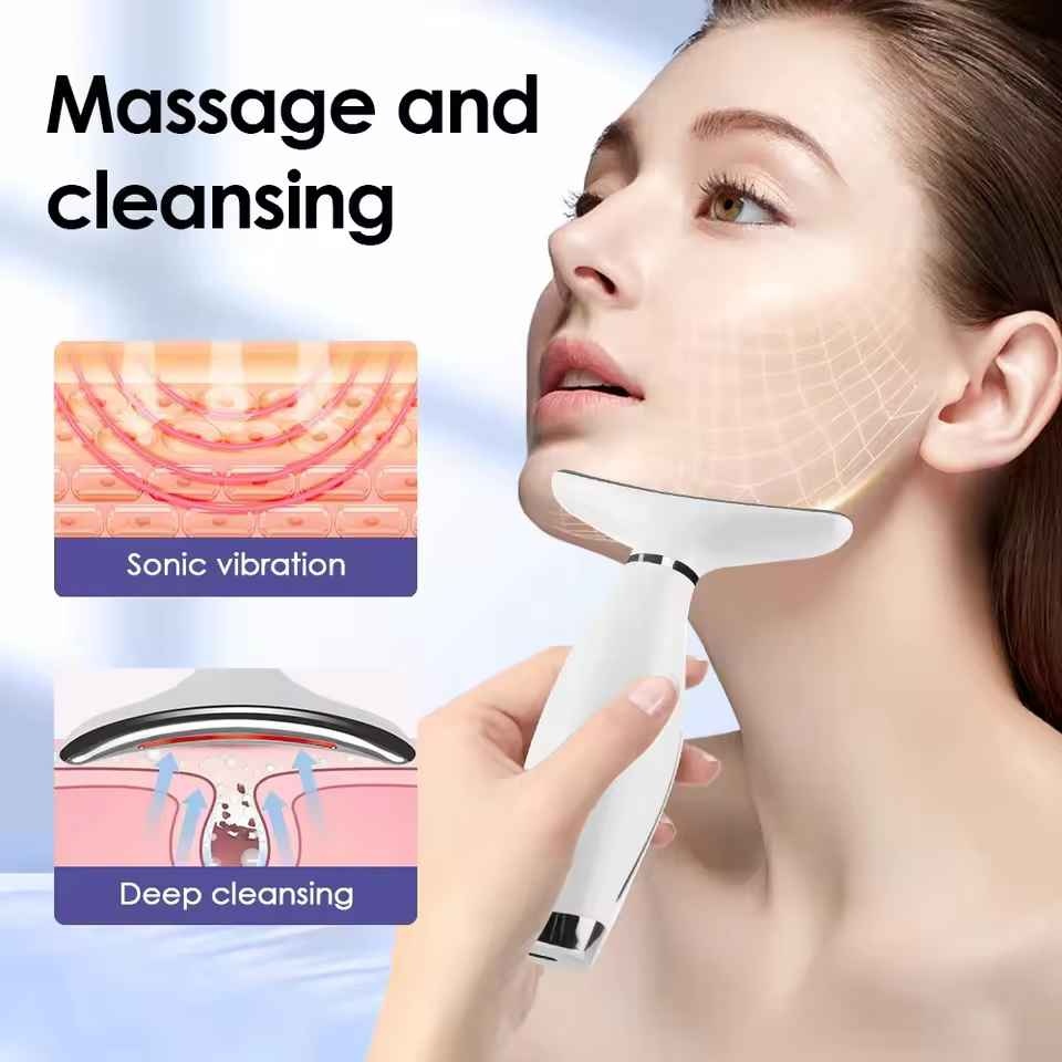 Massager 3 Gears Adjustable Gentle Vibration Anti Wrinkle Skin T - photo 4