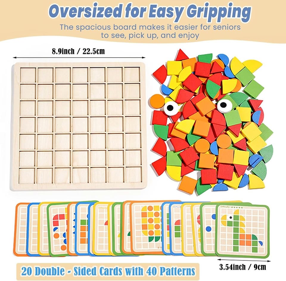 NEW~Wooden Memory Game For Seniors, Dementia/Alzheimers(120 Pcs)