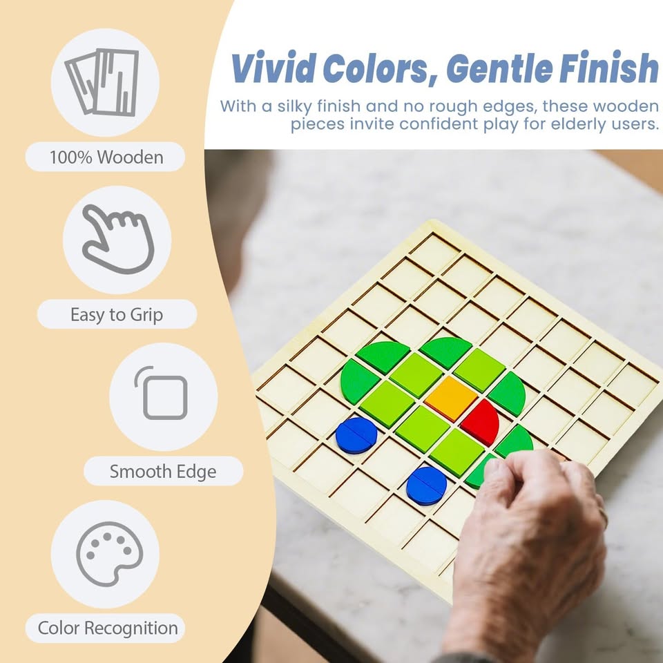 NEW~Wooden Memory Game For Seniors, Dementia/Alzheimers(120 Pcs) - photo 2