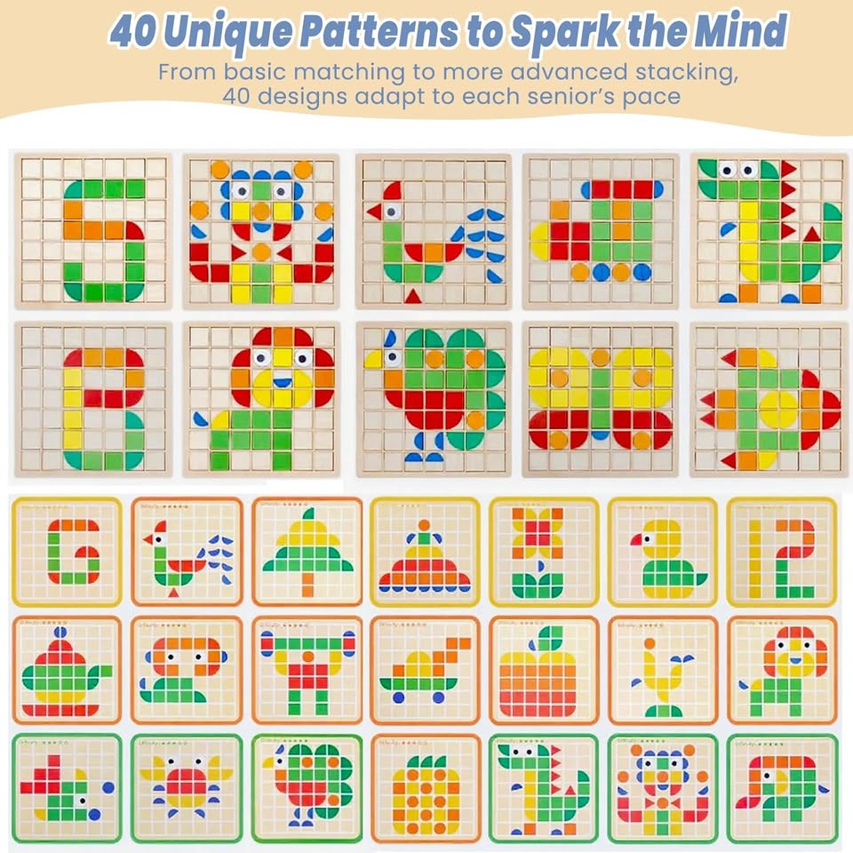 NEW~Wooden Memory Game For Seniors, Dementia/Alzheimers(120 Pcs) - photo 3