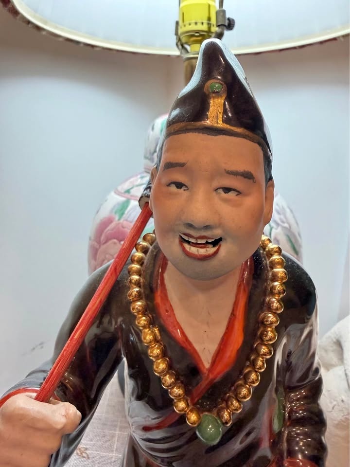 Vintage Ji Gong Porcelain Figure – Expressive Folk Figure