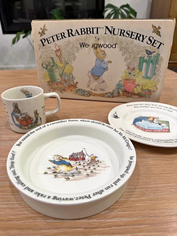 Brand New Wedgwood “Peter Rabbit” Nursery Set – In Original Box