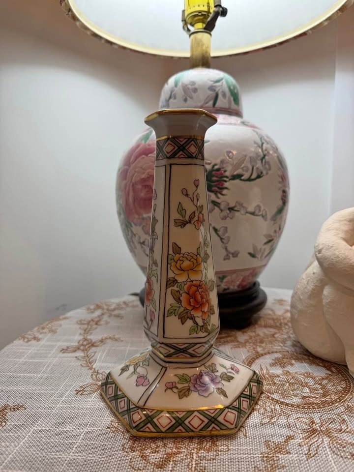 Nippon Hand-Painted Porcelain Candlestick (1891–1921)