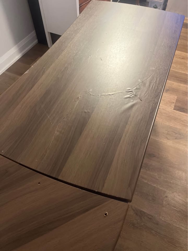 L-shape laminate office desk sold as-is - photo 4