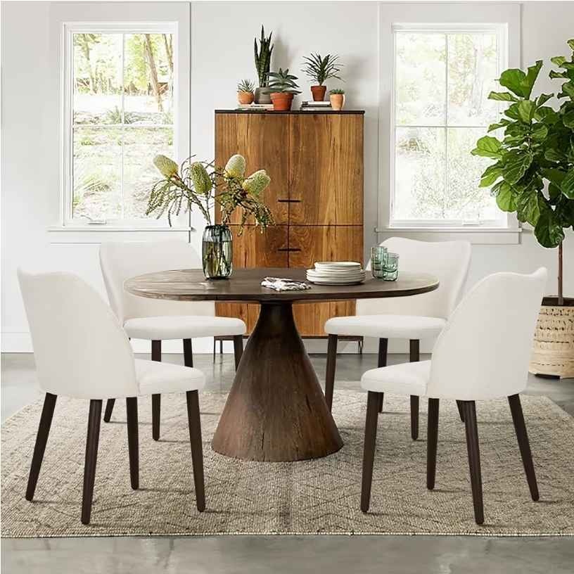 COLAMY Modern Upholstered Dining Chairs (Set of 2) - Beige - photo 5