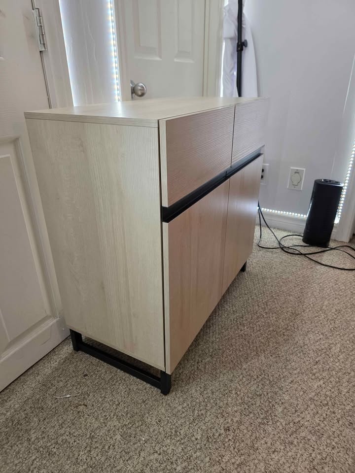 WAMPAT Modern Sideboard / Storage Cabinet (Light Oak) - photo 3