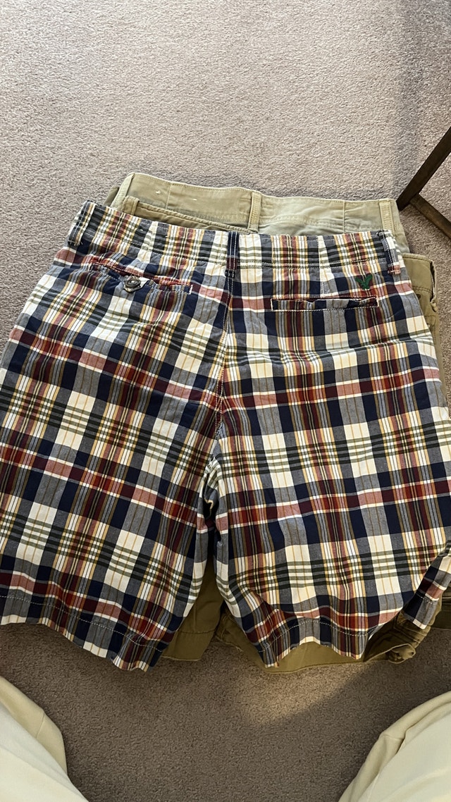 Mens SZ 33 Plaid Cargo Shorts - photo 2