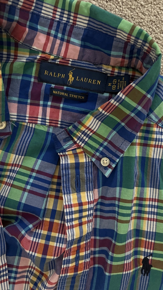Boys sz 10/12 Polo Ralph Lauren Button down Shirt