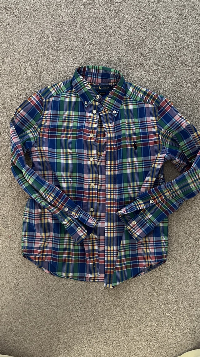 Boys sz 10/12 Polo Ralph Lauren Button down Shirt - photo 2