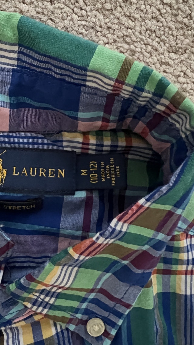 Boys sz 10/12 Polo Ralph Lauren Button down Shirt - photo 3
