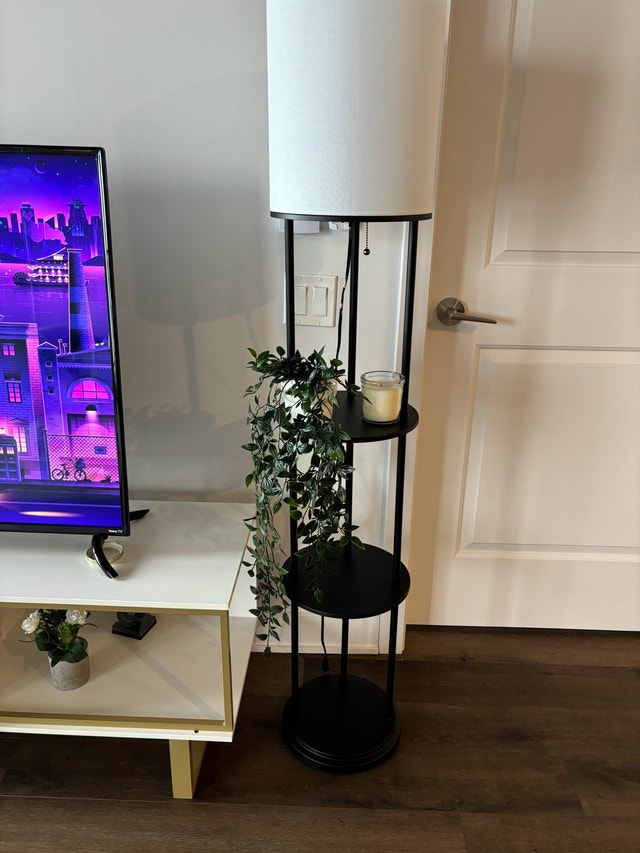 NEW Modern floor lamp with built in shelves - photo 2