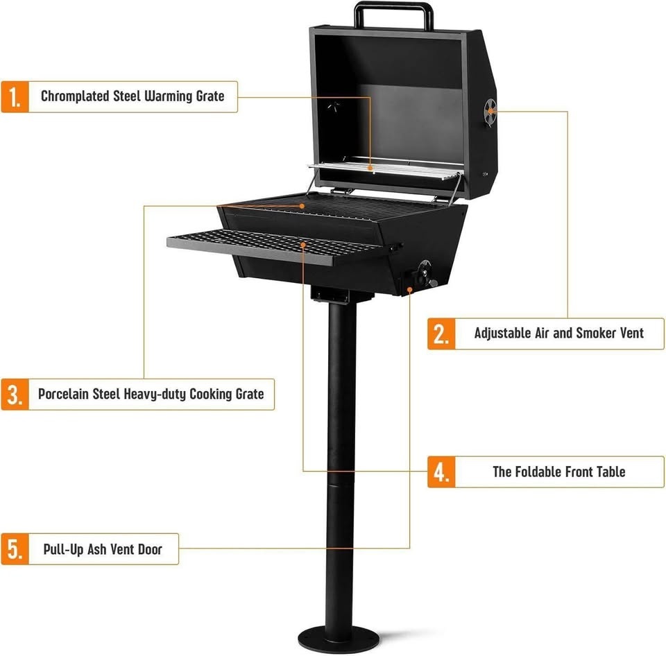 Stanbroil Park Style Charcoal Grill with Cover - photo 3