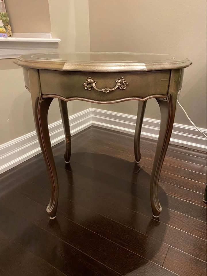 Accent wood table French provincial
