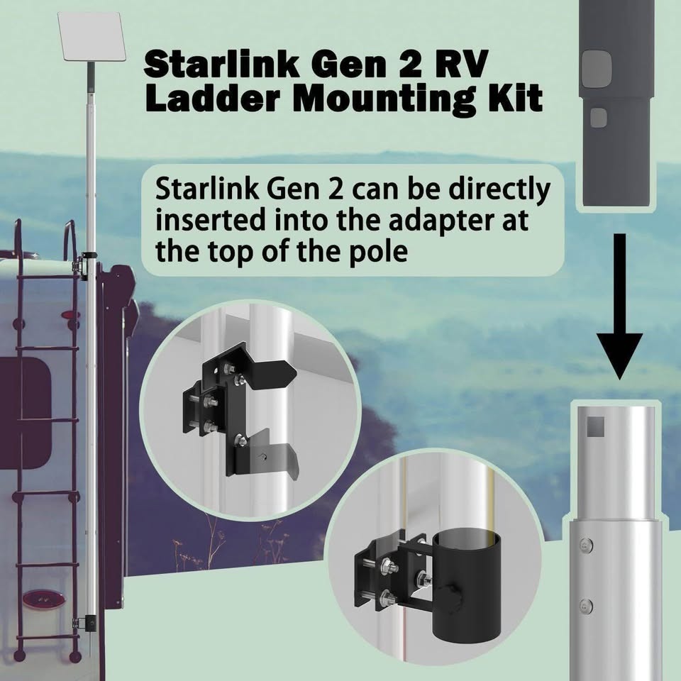 JUYEER Starlink Gen 2 Pole Mount Kit - photo 3
