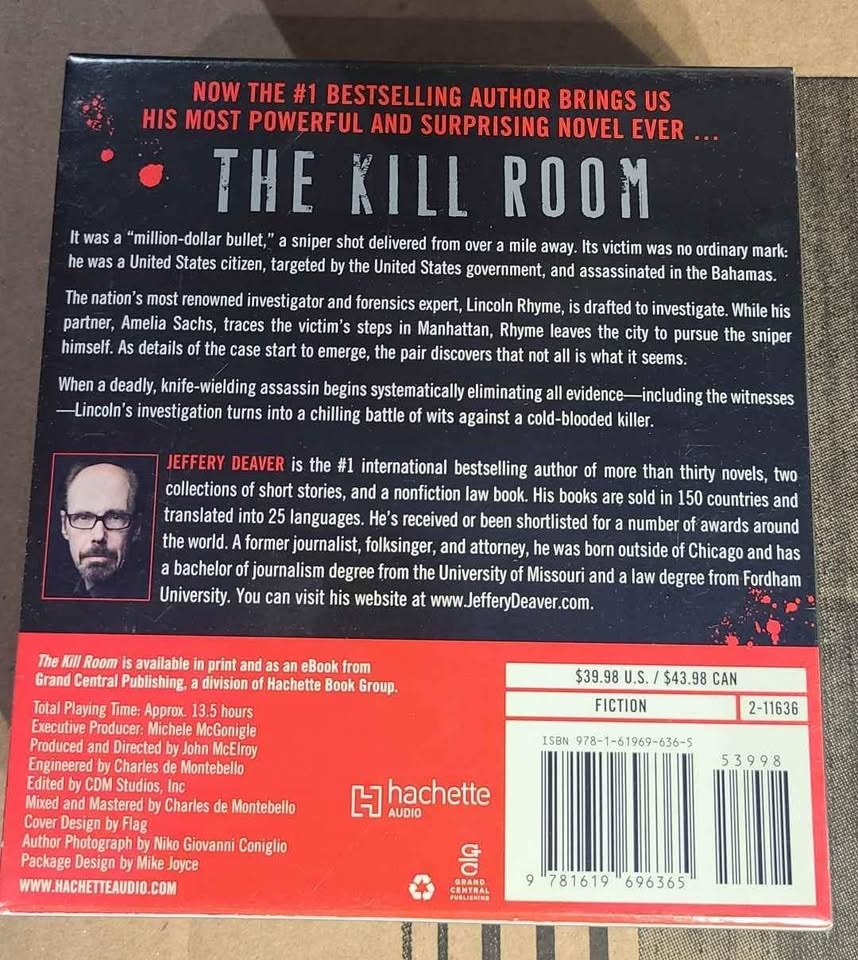 The Kill Room Audio Book (new) - photo 2