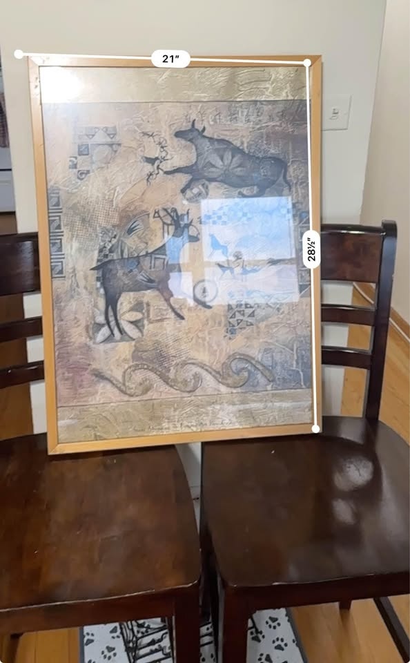 Framed artwork x3