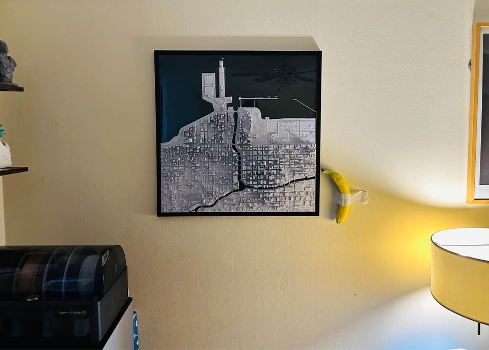 24x24 Inches Chicago 3D Art - photo 3