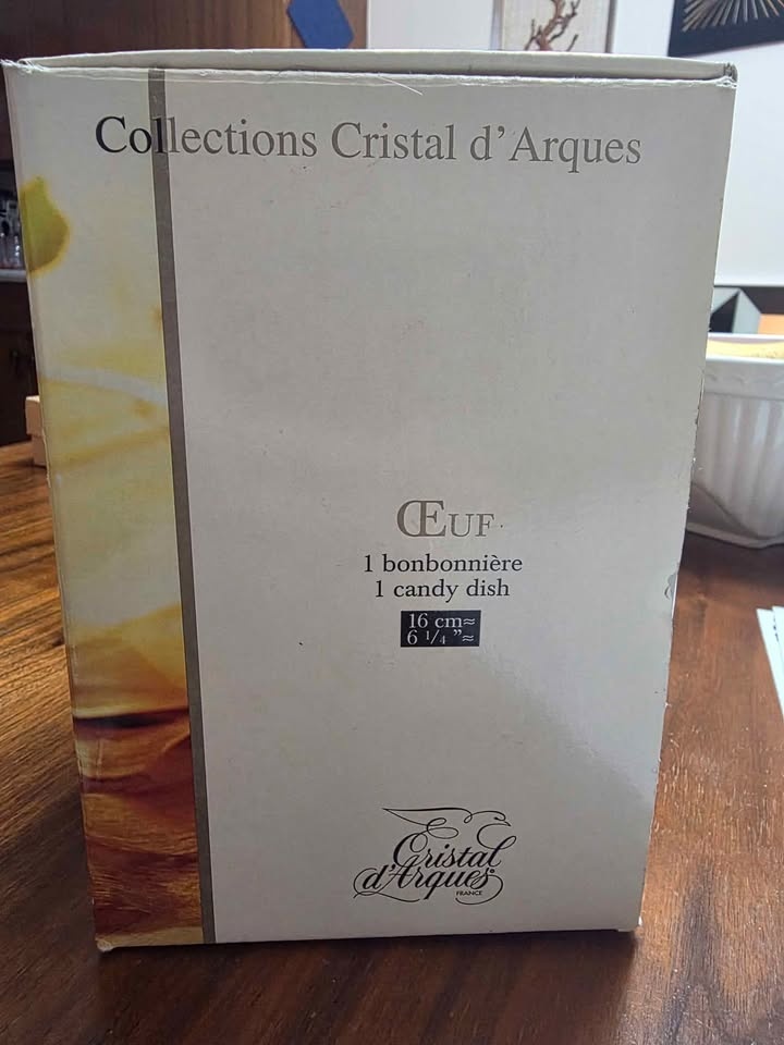 Large Vintage Cristal d'Arques lead crystal egg trinket - photo 5