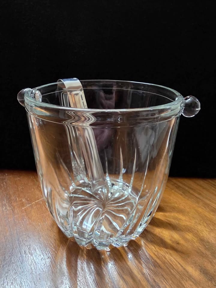 Vintage Cristal D'Arques Ice Bucket with Tongs - photo 2
