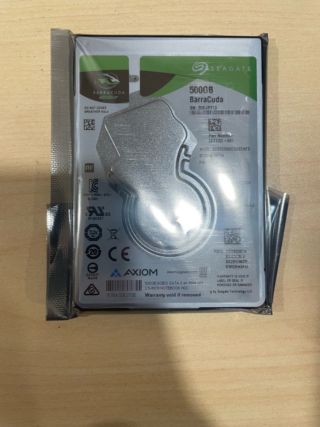 SATA Hard Drive 500GB Laptop