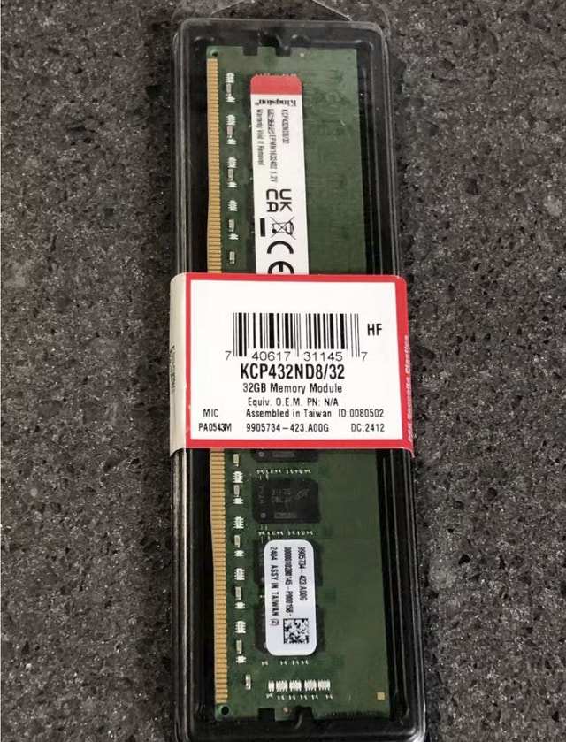 32GB Kensington DDR4 RAM - 3200MT/s