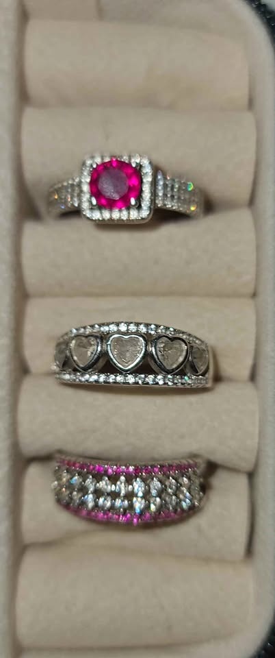 925 silver rings (size 7)