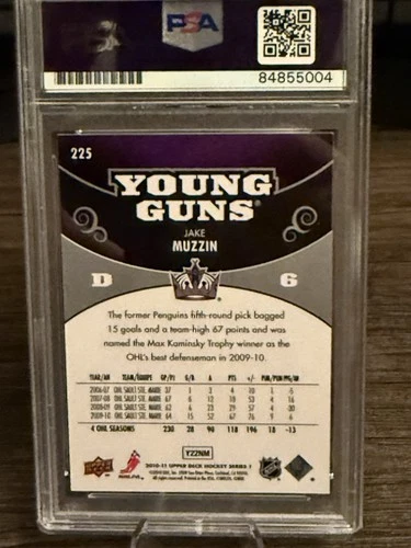 2010-11 Upper Deck Young Guns Jake Muzzin PSA DNA Certified Sign - photo 2