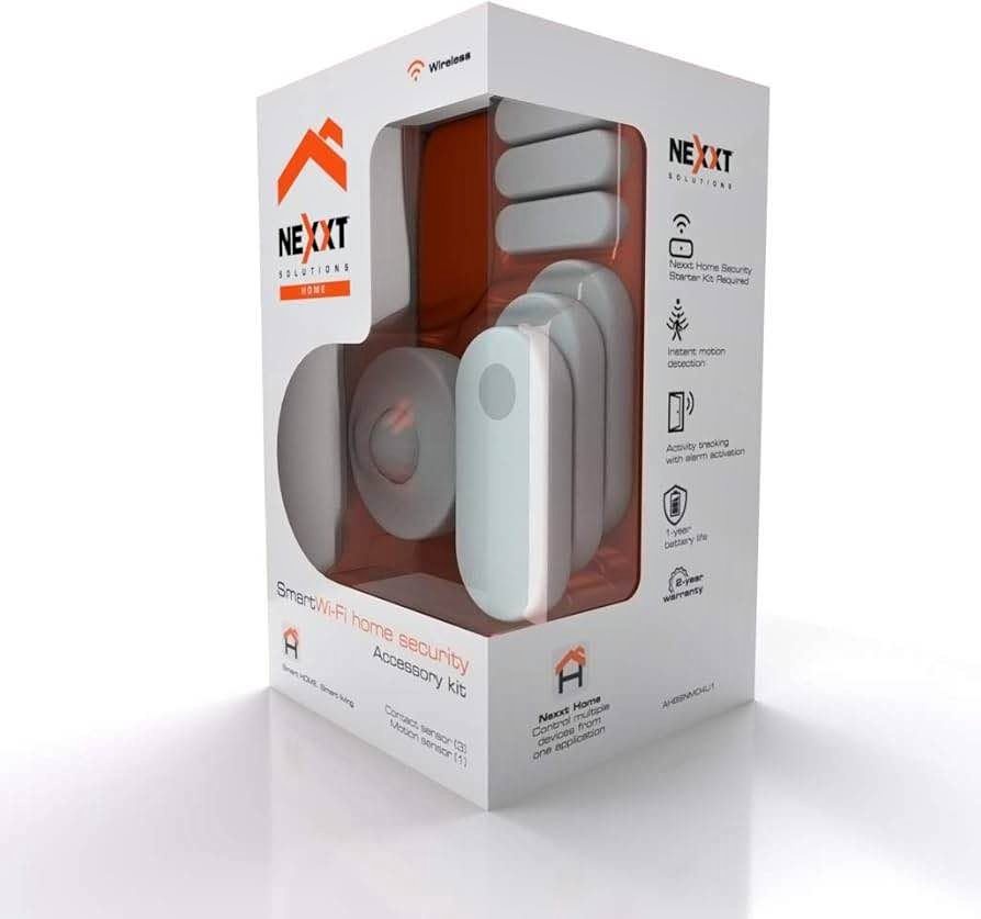 Nexxt Smart Home Wi-Fi Alarm Accessories Kit