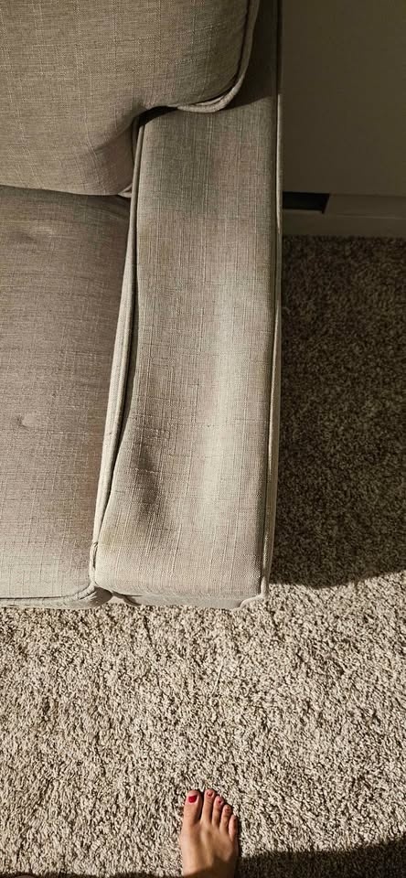Two-seater sofa - (Dent on the Armrest as shown in the image) - photo 2