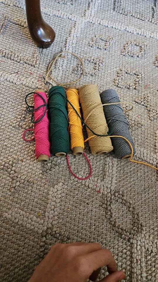Dowel Rods, Beads & Macrame Threads (8 Rods) - photo 3