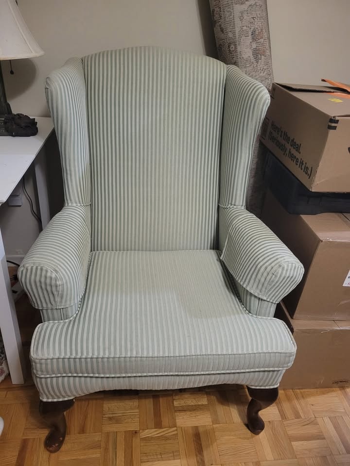 Wing back Chair (padded) Light green - photo 3