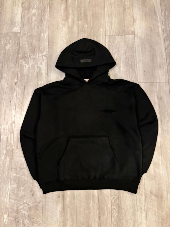 Black essentials hoodie