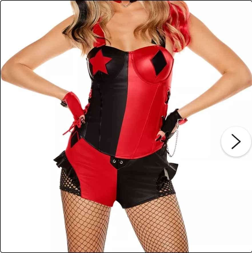 Harley quinn costume - bottom - shorts large - spirit - new with - photo 2