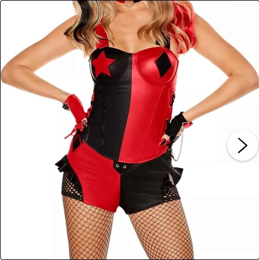 Harley quinn costume - top large spirit new with tag