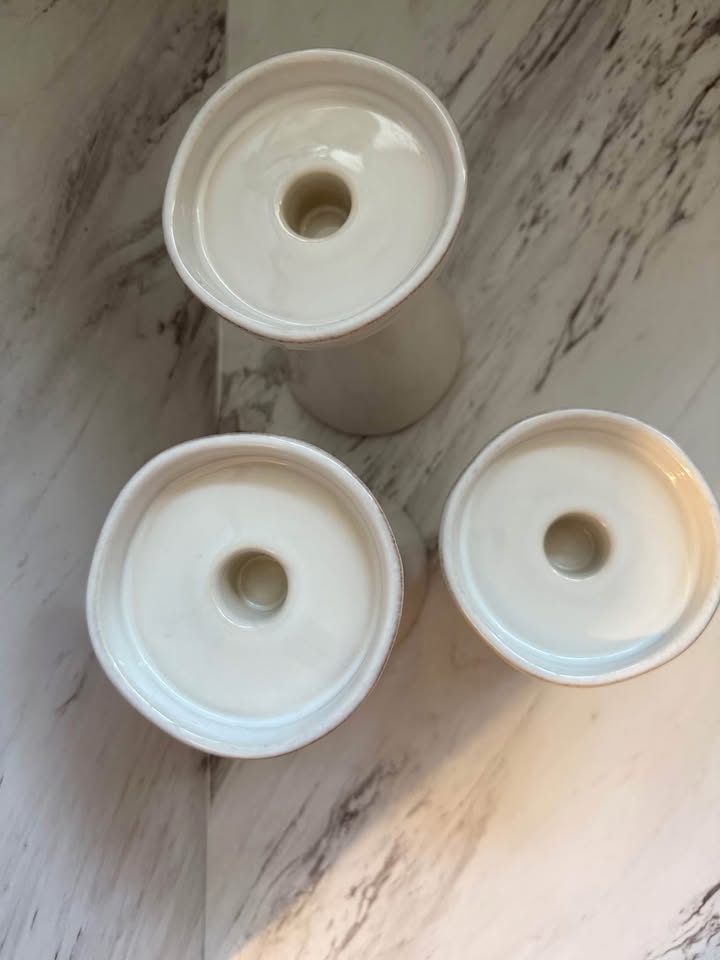 Crate & Barrel Marin Ceramic Candle Holders - photo 4
