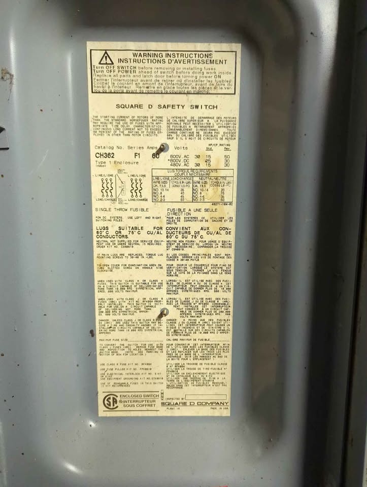 Schneider CH362 Square dv safety switch - photo 2