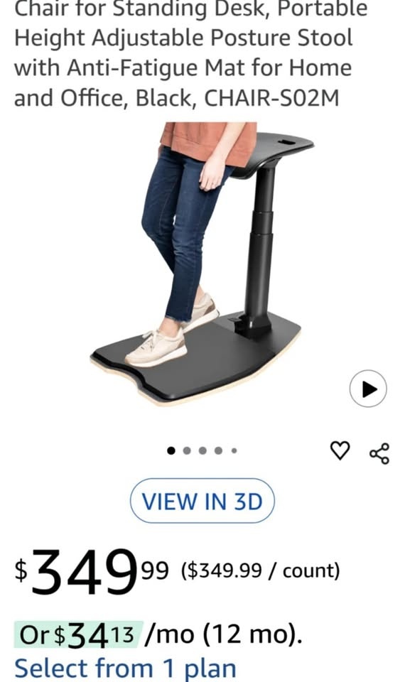 Brand new in the box VIVO Ergonomic Leaning Perch Chair