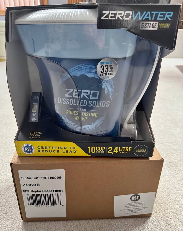 Zero Water 5 Stage Advanced Filtration and 6 Filters