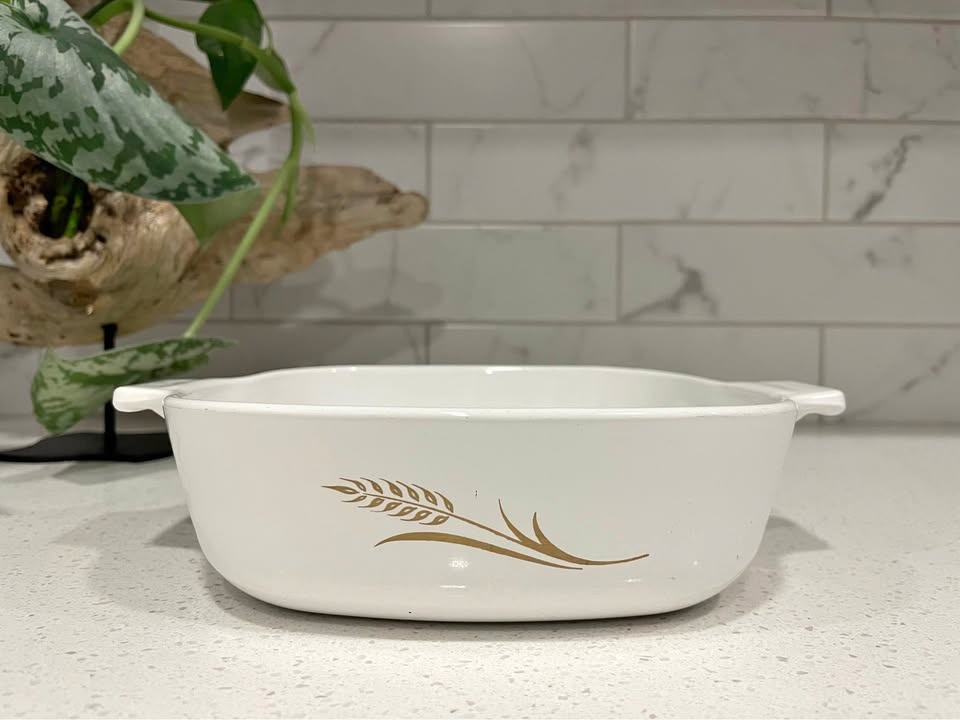 🥕 Golden Wheat Corningware Casserole Dish W-1-B 1 QT
