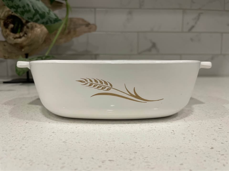 🥕 Golden Wheat Corningware Casserole Dish W-1-B 1 QT - photo 3
